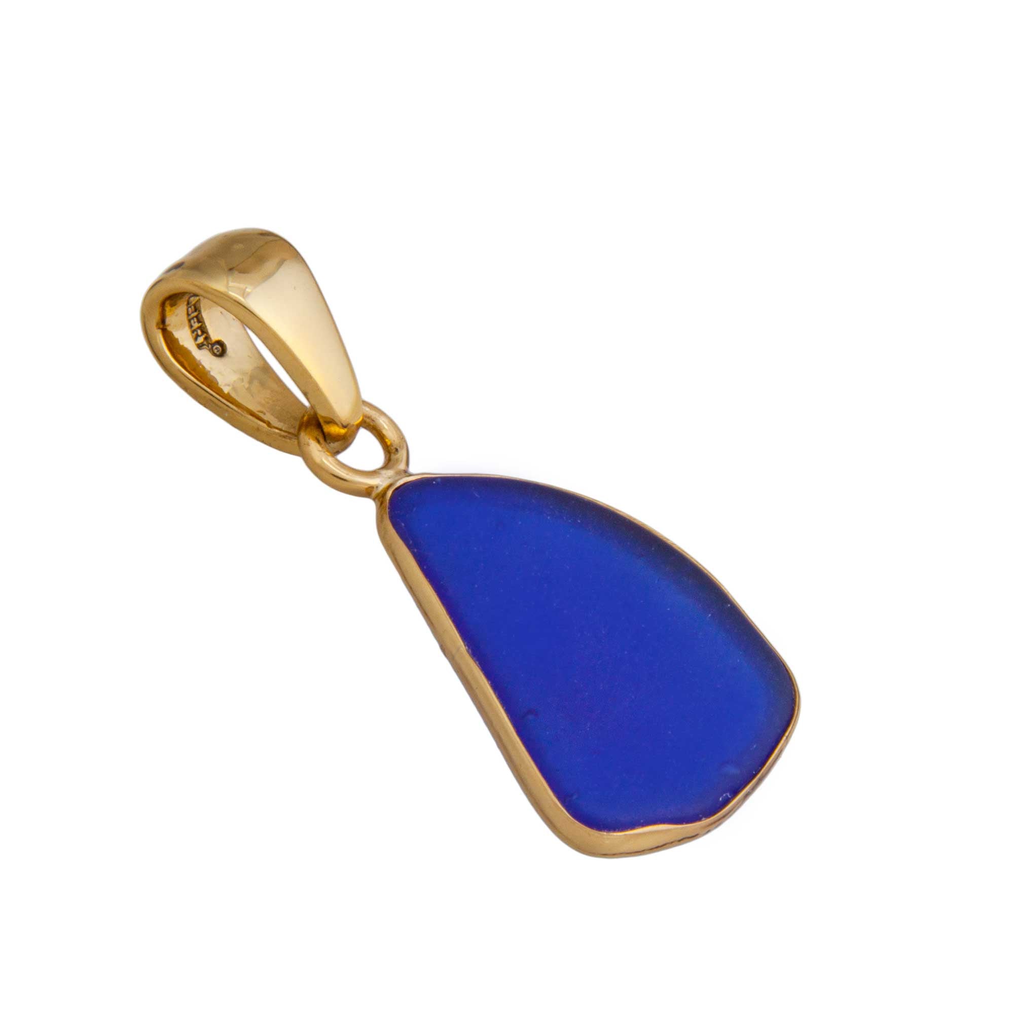 Charles Albert Jewelry - Alchemia Cobalt Recycled Glass Pendant - Side View