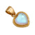 Charles Albert Jewelry - Alchemia Luminite Petite Heart Pendant with Rope Detail - Side View