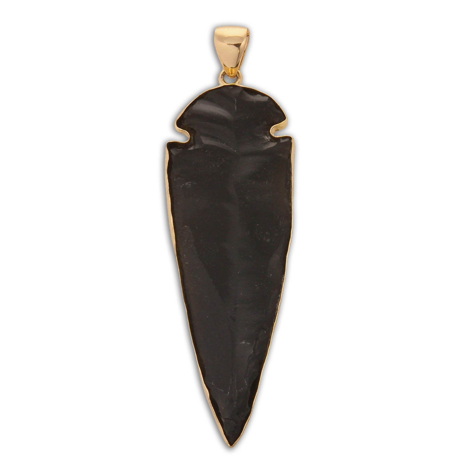 Alchemia Obsidian Arrowhead Pendant - Front View | Charles Albert Jewelry