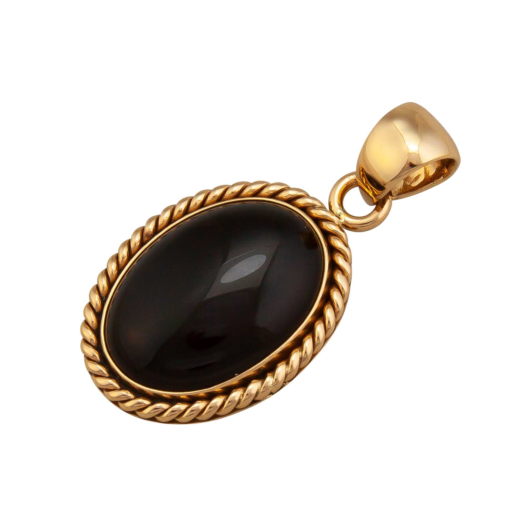 Charles Albert Jewelry - Alchemia Onyx Oval Rope Pendant - Side View