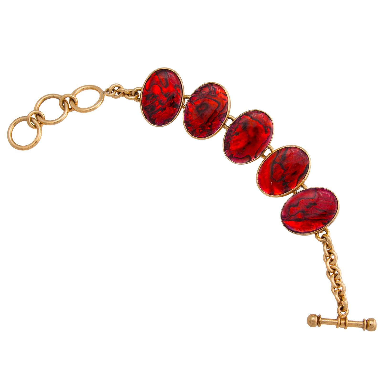 Charles Albert Jewelry - Alchemia Red Abalone Link Bracelet