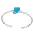 Charles Albert Jewelry - Aqua Pompano Beach Glass Mini Cuff - Front View
