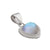 Charles Albert Jewelry - Heartthrob Sterling Silver Petite Luminite Rope Pendant - Side View