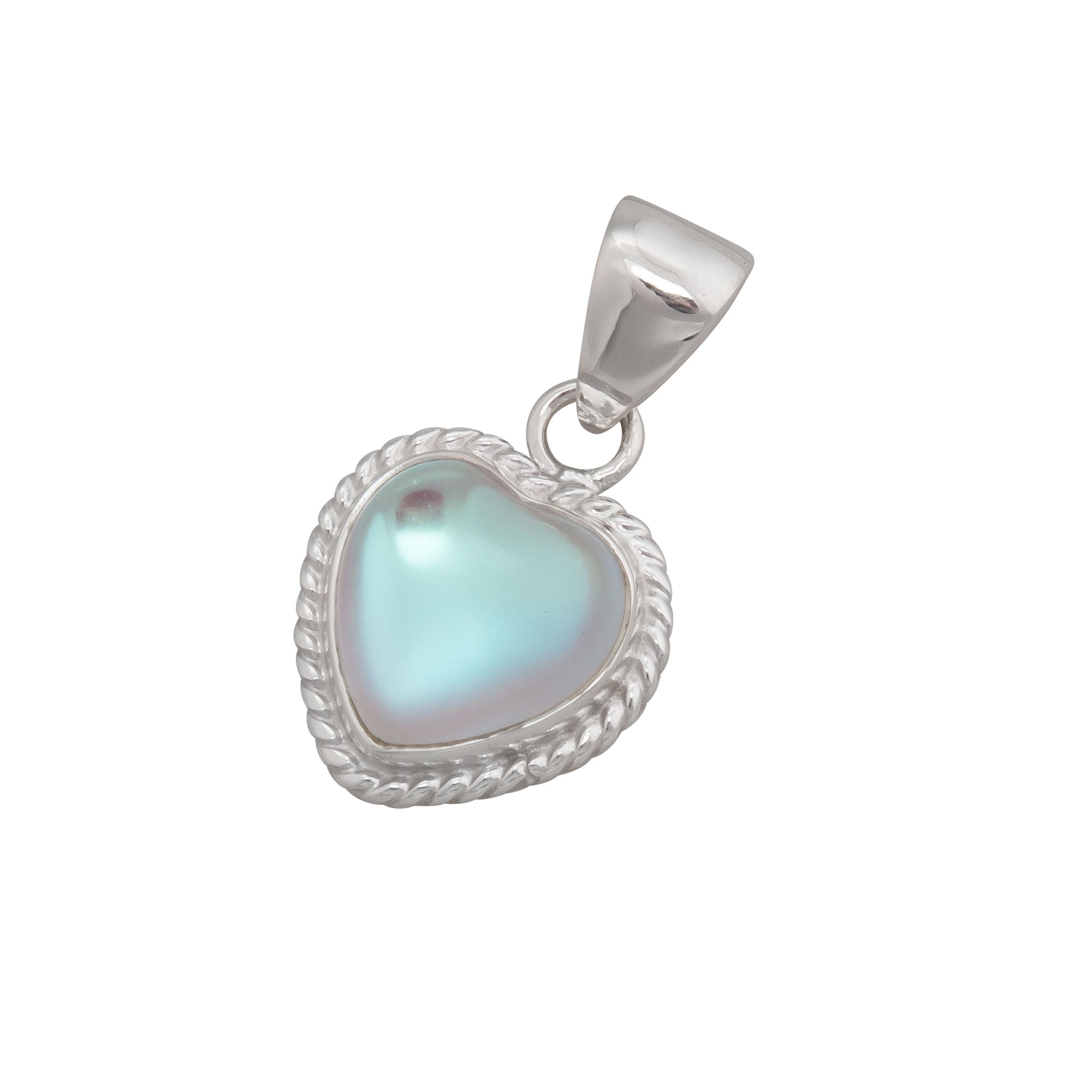 Charles Albert Jewelry - Heartthrob Sterling Silver Petite Luminite Rope Pendant