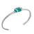 Charles Albert Jewelry - Mint Pompano Beach Glass Mini Cuff - Front View