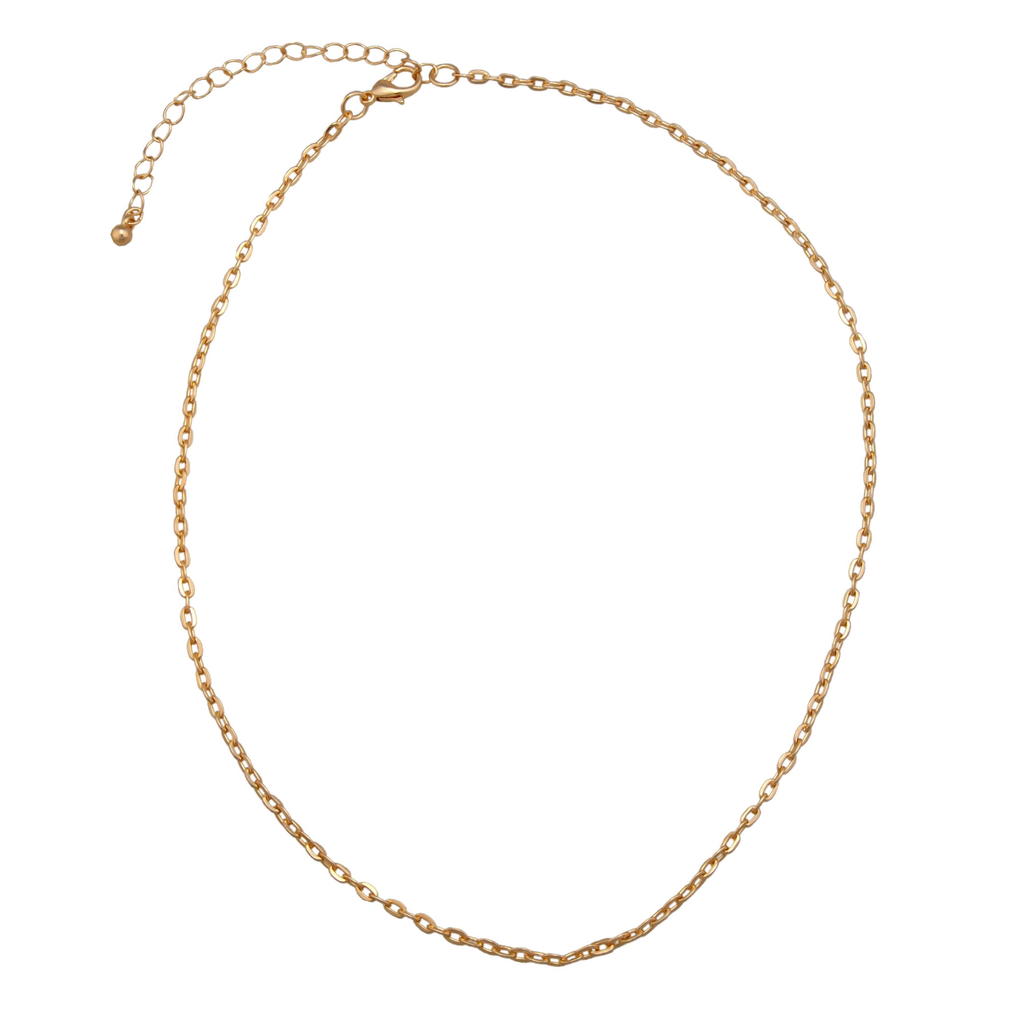 Charles Albert Jewelry - New Gold Tone Base Metal Flat Oval Chain