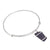 Charles Albert Jewelry - Purple Pompano Beach Glass Adjustable Charm Bangle
