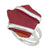 Charles Albert Jewelry - Red Pompano Beach Glass Freeform Ring - Front View