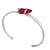 Charles Albert Jewelry - Red Pompano Beach Glass Mini Cuff - Side View