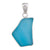 Sterling Silver Aqua Recycled Glass Pendant - Front View | Charles Albert Jewelry