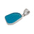 Sterling Silver Aqua Recycled Glass Pendant - Side View | Charles Albert Jewelry