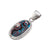 Charles Albert Jewelry - Sterling Silver Blue Fordite Oval Rope Pendant - Side View