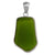 Charles Albert Jewelry - Sterling Silver Green Recycled Glass Pendant - Front View