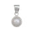 Charles Albert Jewelry - Sterling Silver White Pearl Rope Pendant - Front View