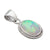 Charles Albert Jewelry - Sterling Silver White Synthetic Opal Rope Pendant - Side View