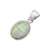 Charles Albert Jewelry - Sterling Silver White Synthetic Opal Rope Pendant