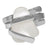 Charles Albert Jewelry - White Pompano Beach Glass Freeform Ring - Front View
