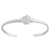Charles Albert Jewelry - White Pompano Beach Glass Mini Cuff - Front View