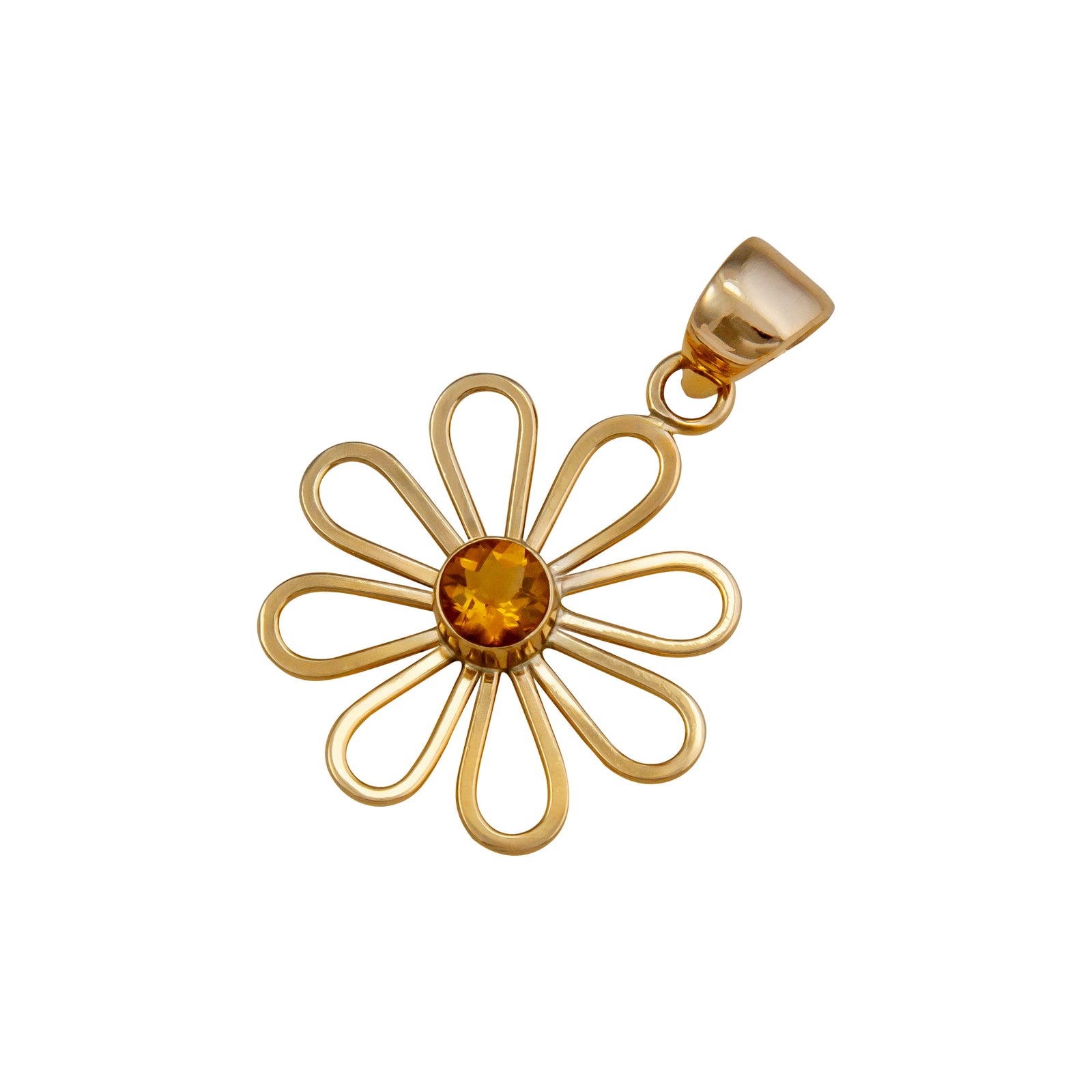 Alchemia Citrine Flower Pendant | Charles Albert Jewelry