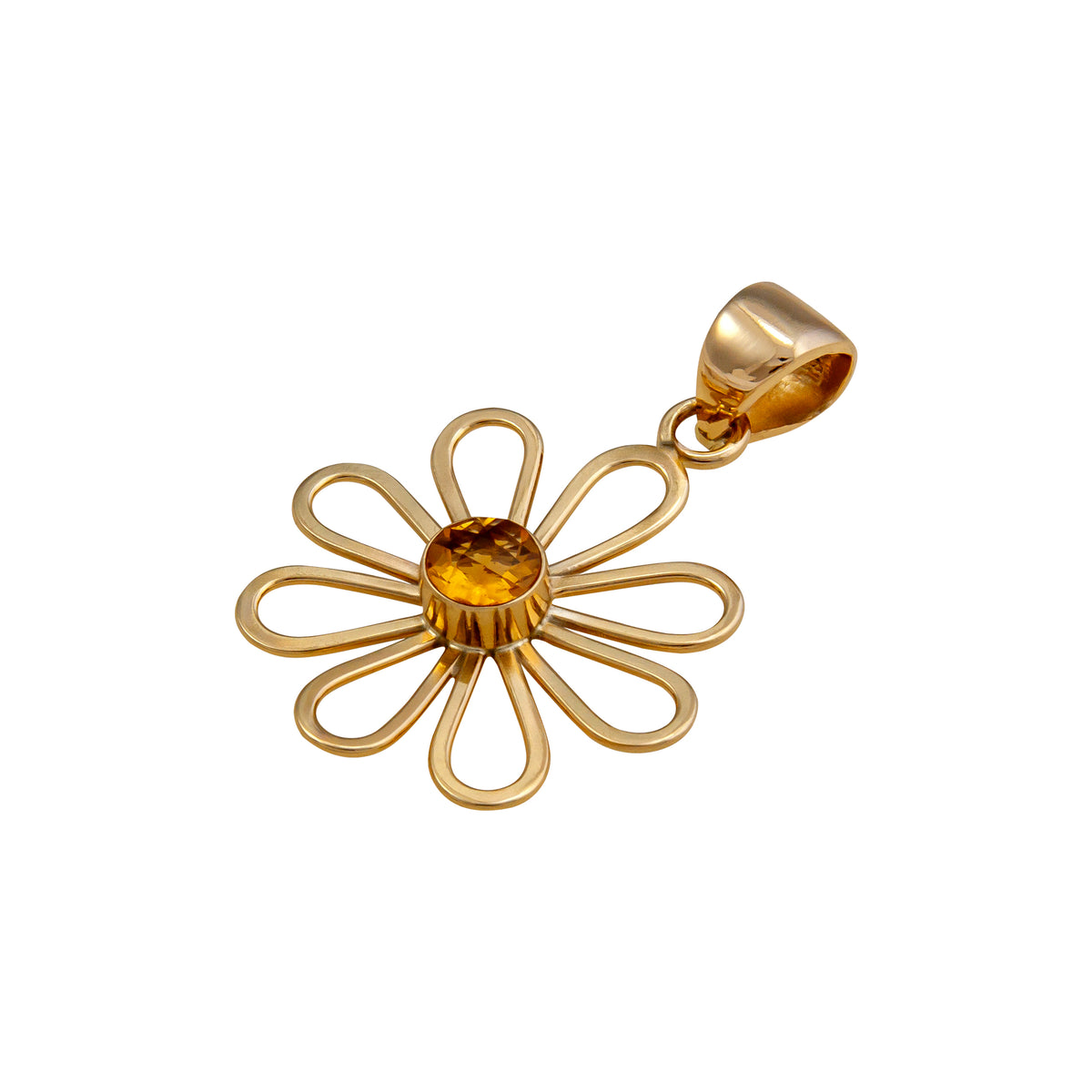 Alchemia Citrine Flower Pendant | Charles Albert Jewelry