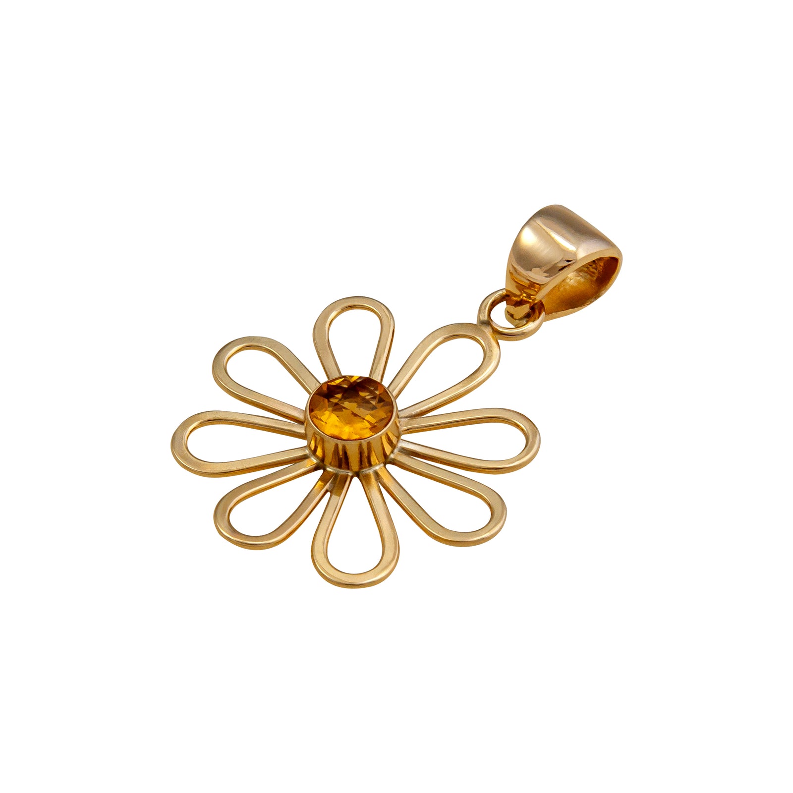 Alchemia Citrine Flower Pendant | Charles Albert Jewelry