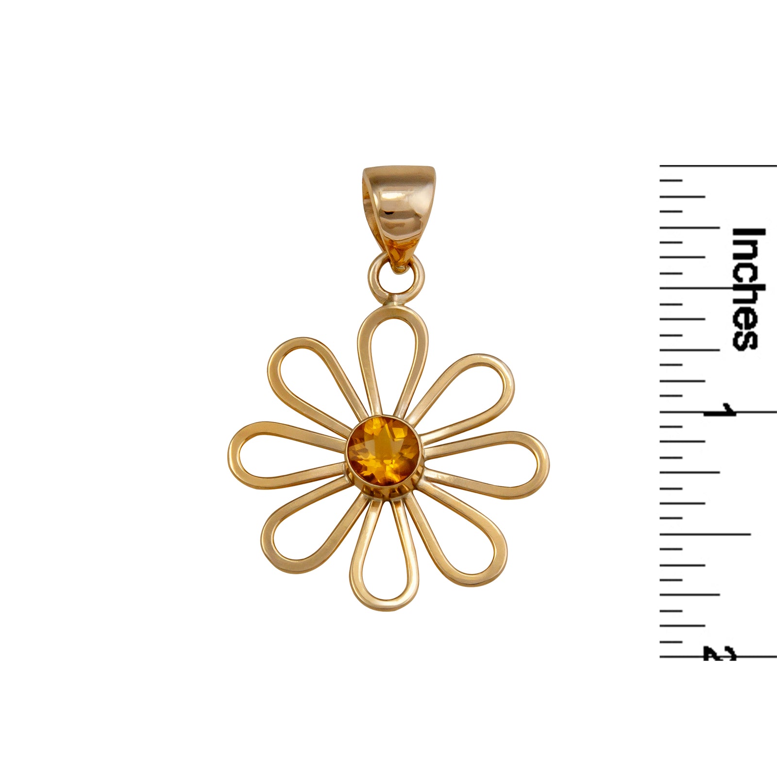 Alchemia Citrine Flower Pendant | Charles Albert Jewelry