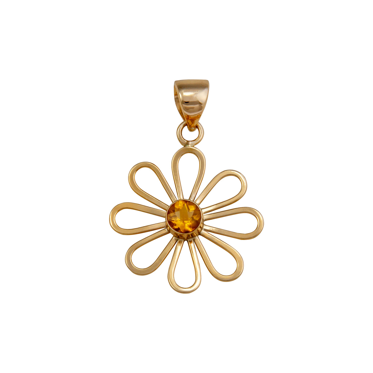 Alchemia Citrine Flower Pendant | Charles Albert Jewelry