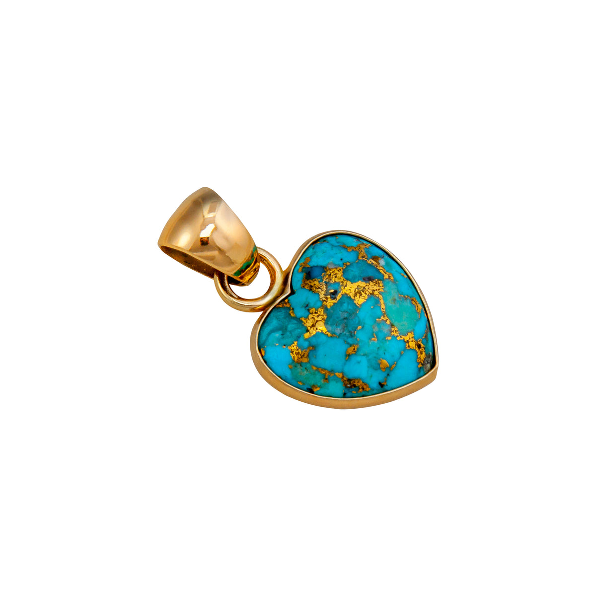 Alchemia Copper Infused Turquoise Heart Pendant | Charles Albert Jewelry