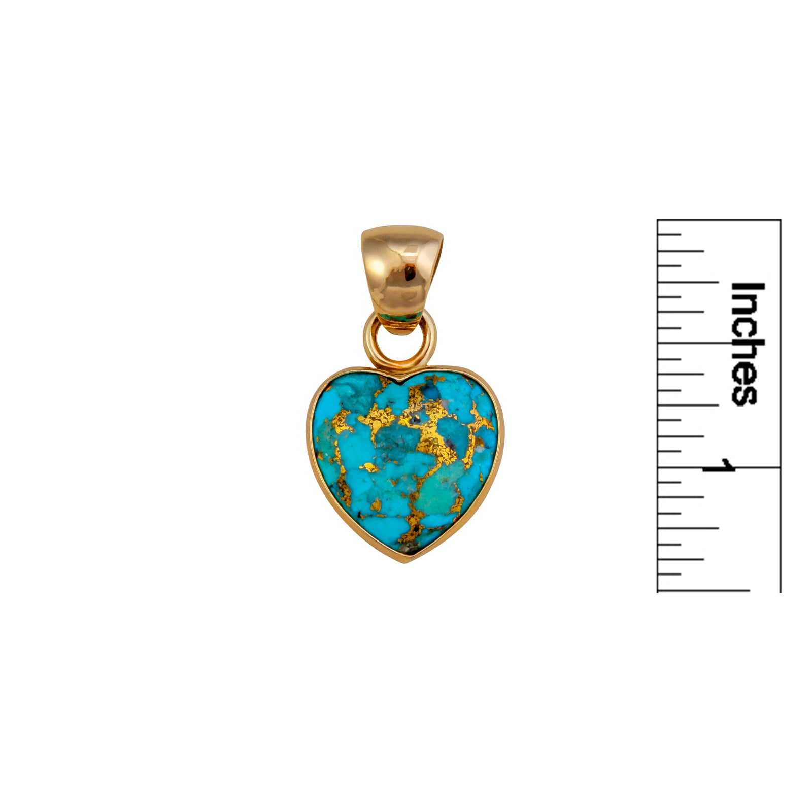 Alchemia Copper Infused Turquoise Heart Pendant | Charles Albert Jewelry