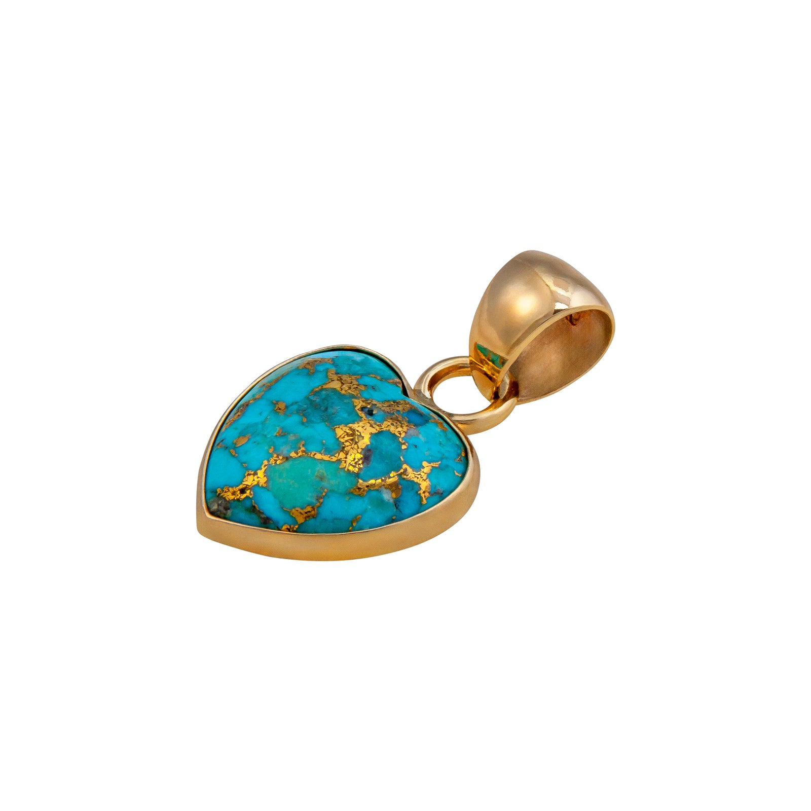 Alchemia Copper Infused Turquoise Heart Pendant | Charles Albert Jewelry