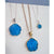 Sterling Silver Blue Rose Fiber Optic Pendant | Charles Albert Jewelry