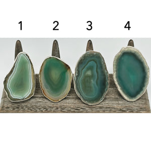 Sterling Silver Green Slice Adjustable Ring | Charles Albert Jewelry