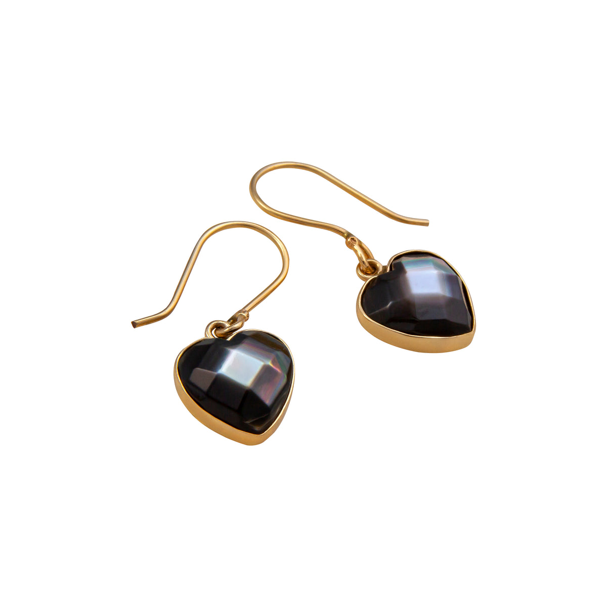 Alchemia Grey Mother of Pearl Heart Earrings | Charles Albert Jewelry