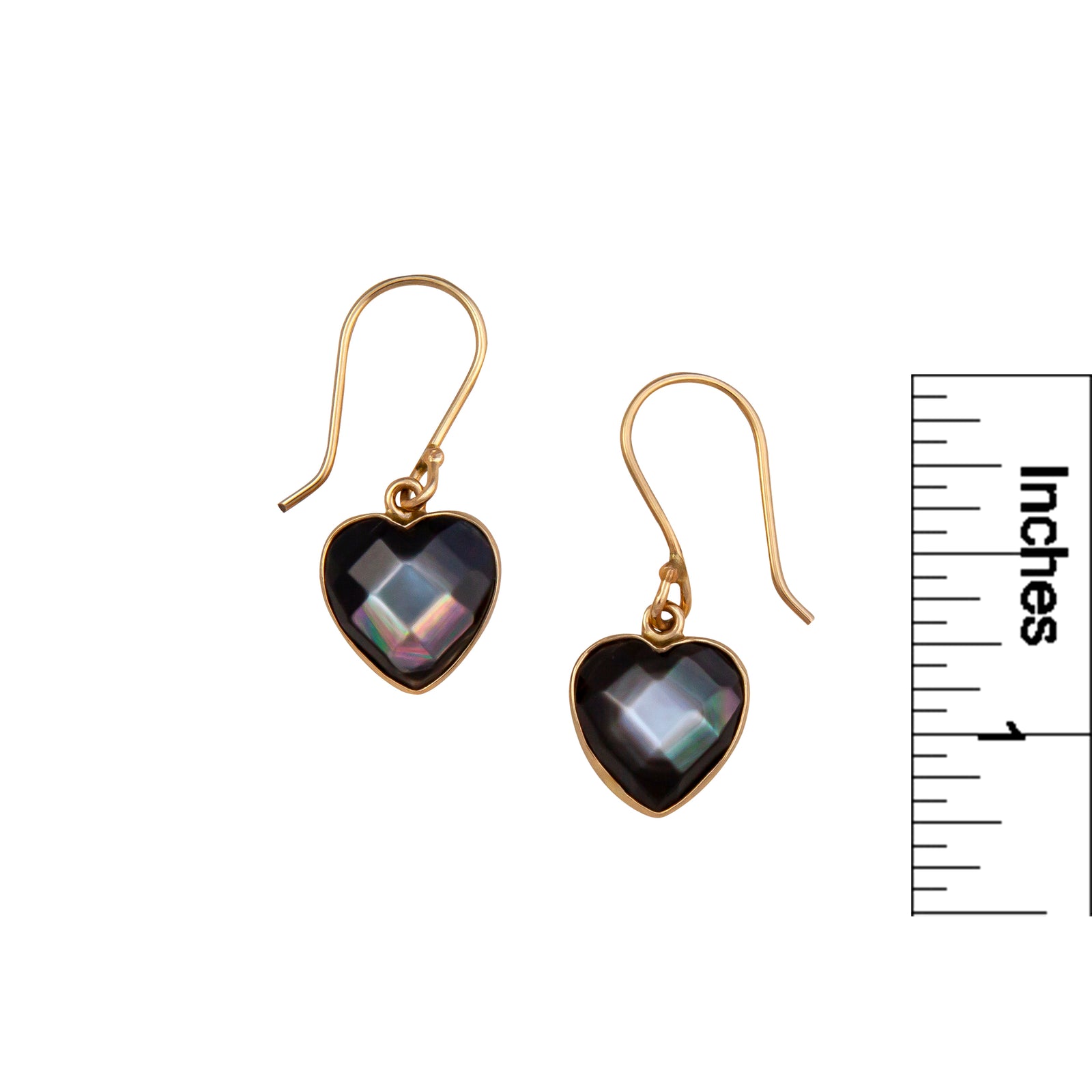 Alchemia Grey Mother of Pearl Heart Earrings | Charles Albert Jewelry