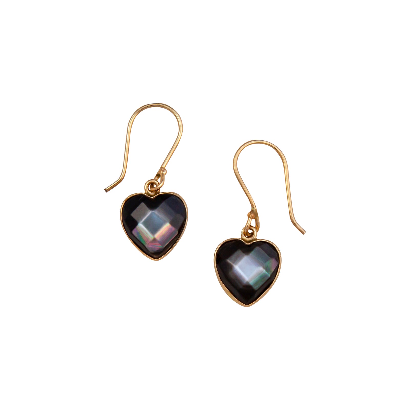 Alchemia Grey Mother of Pearl Heart Earrings | Charles Albert Jewelry