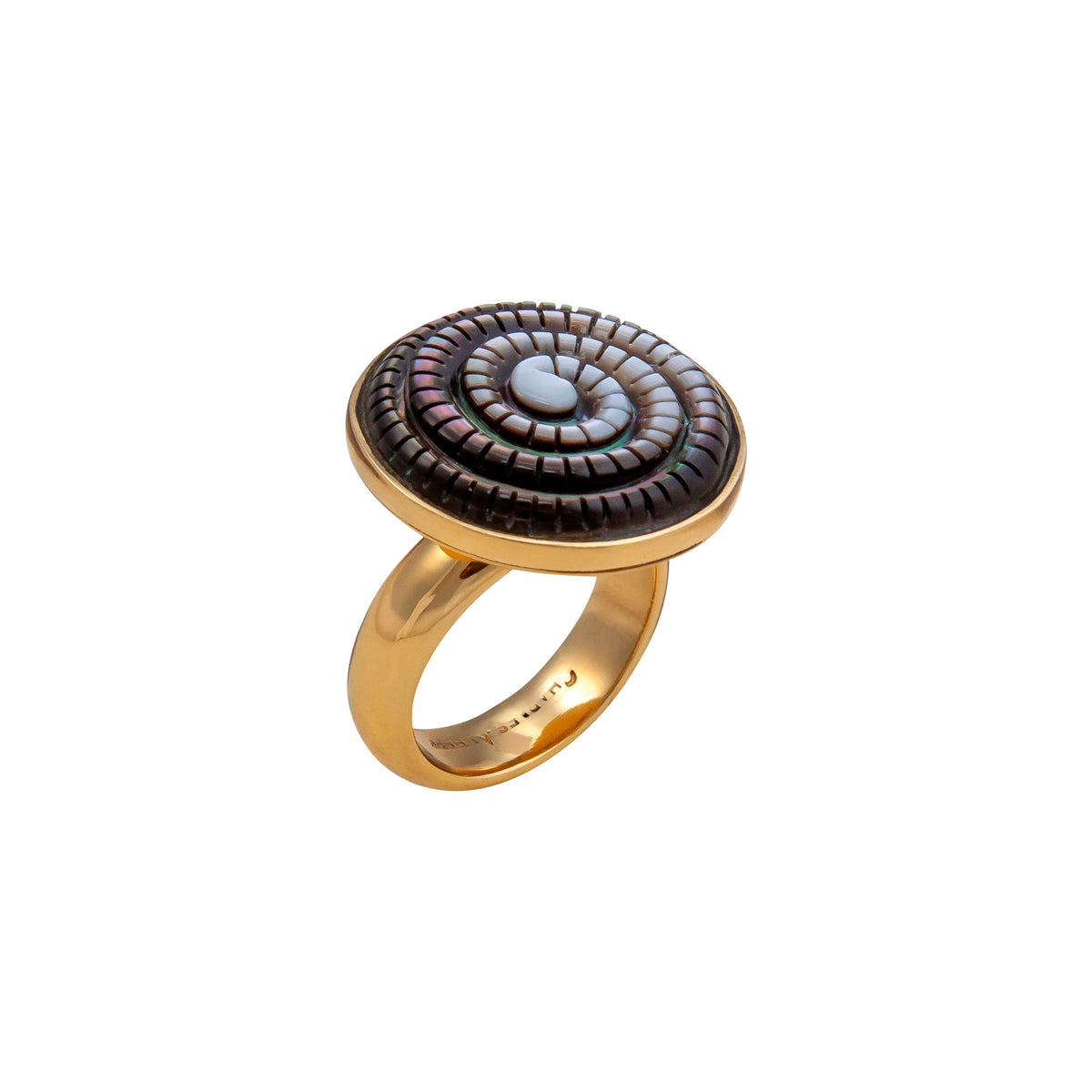 Alchemia Mother of Pearl Swirl Adjustable Ring | Charles Albert Jewelry