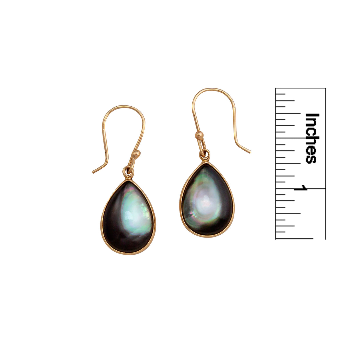 Alchemia Grey Mother of Pearl Teardrop Earrings | Charles Albert Jewelry