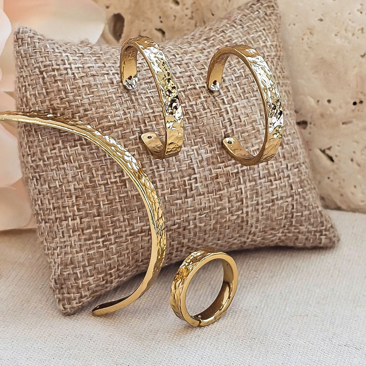 Alchemia Hammered Cuff Ring | Charles Albert Jewelry