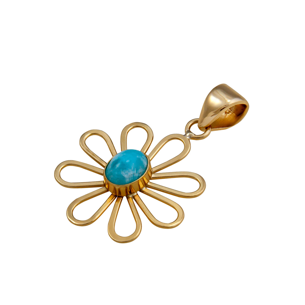 Alchemia Hemimorphite Flower Pendant | Charles Albert Jewelry