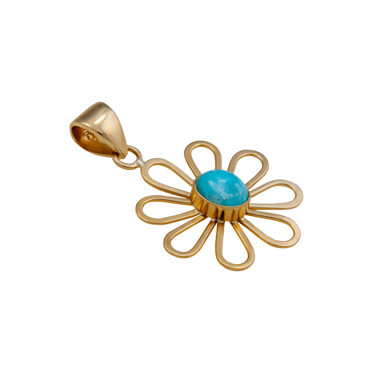 Alchemia Hemimorphite Flower Pendant | Charles Albert Jewelry