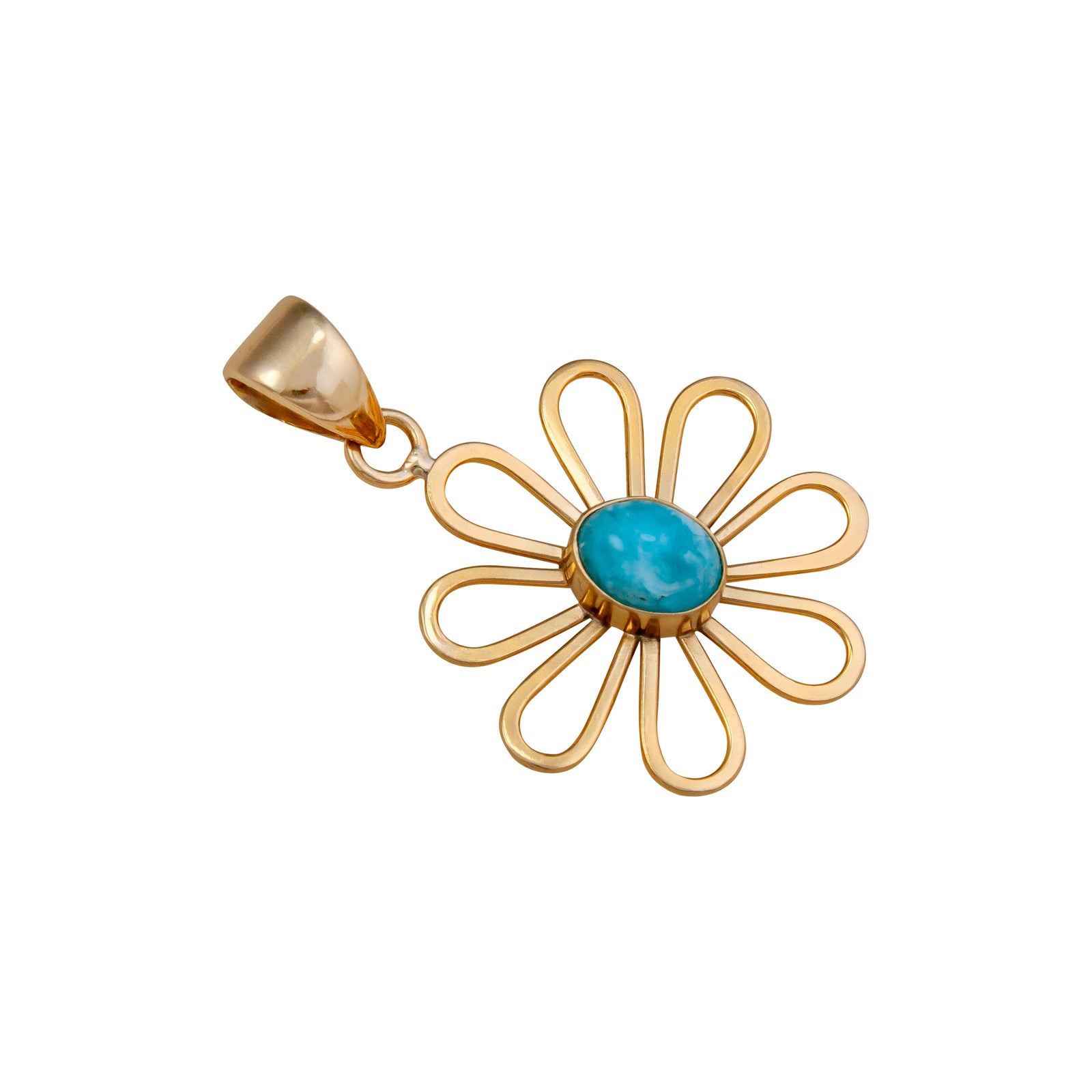 Alchemia Hemimorphite Flower Pendant | Charles Albert Jewelry