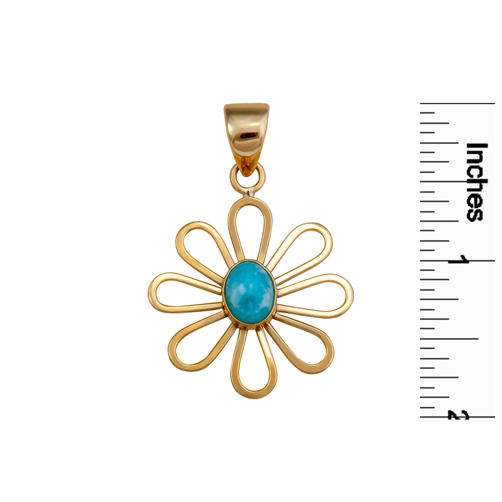 Alchemia Hemimorphite Flower Pendant | Charles Albert Jewelry