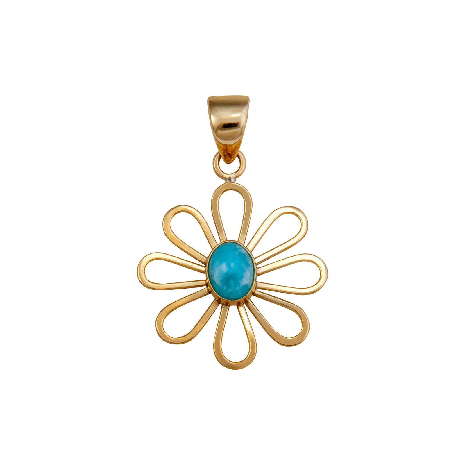 Alchemia Hemimorphite Flower Pendant | Charles Albert Jewelry