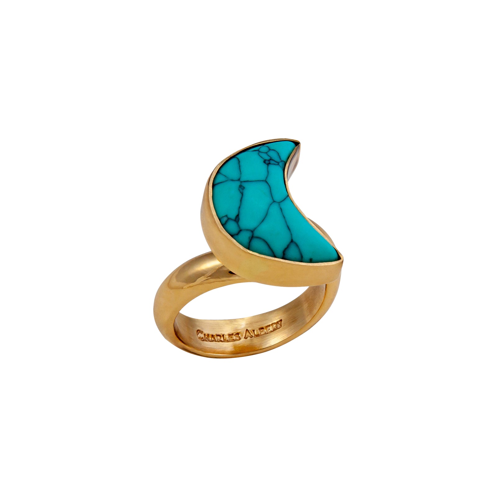 Alchemia Howlite Moon Adjustable Ring | Charles Albert Jewelry