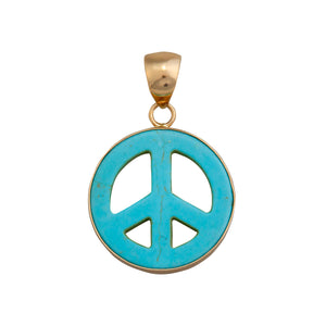 Alchemia Howlite Peace Sign Large Pendant | Charles Albert Jewelry
