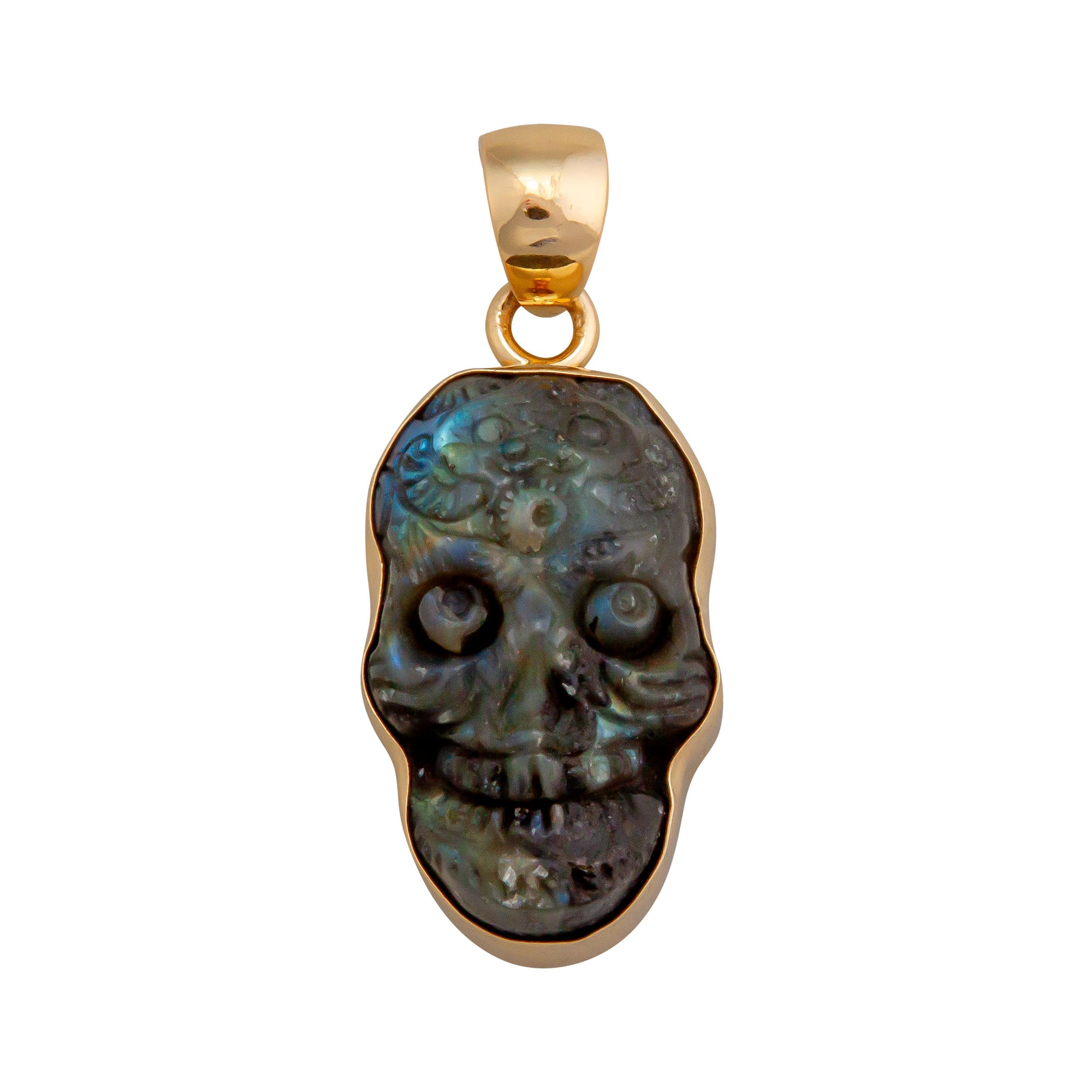 Alchemia Labradorite Sugar Skull Pendant | Charles Albert Jewelry