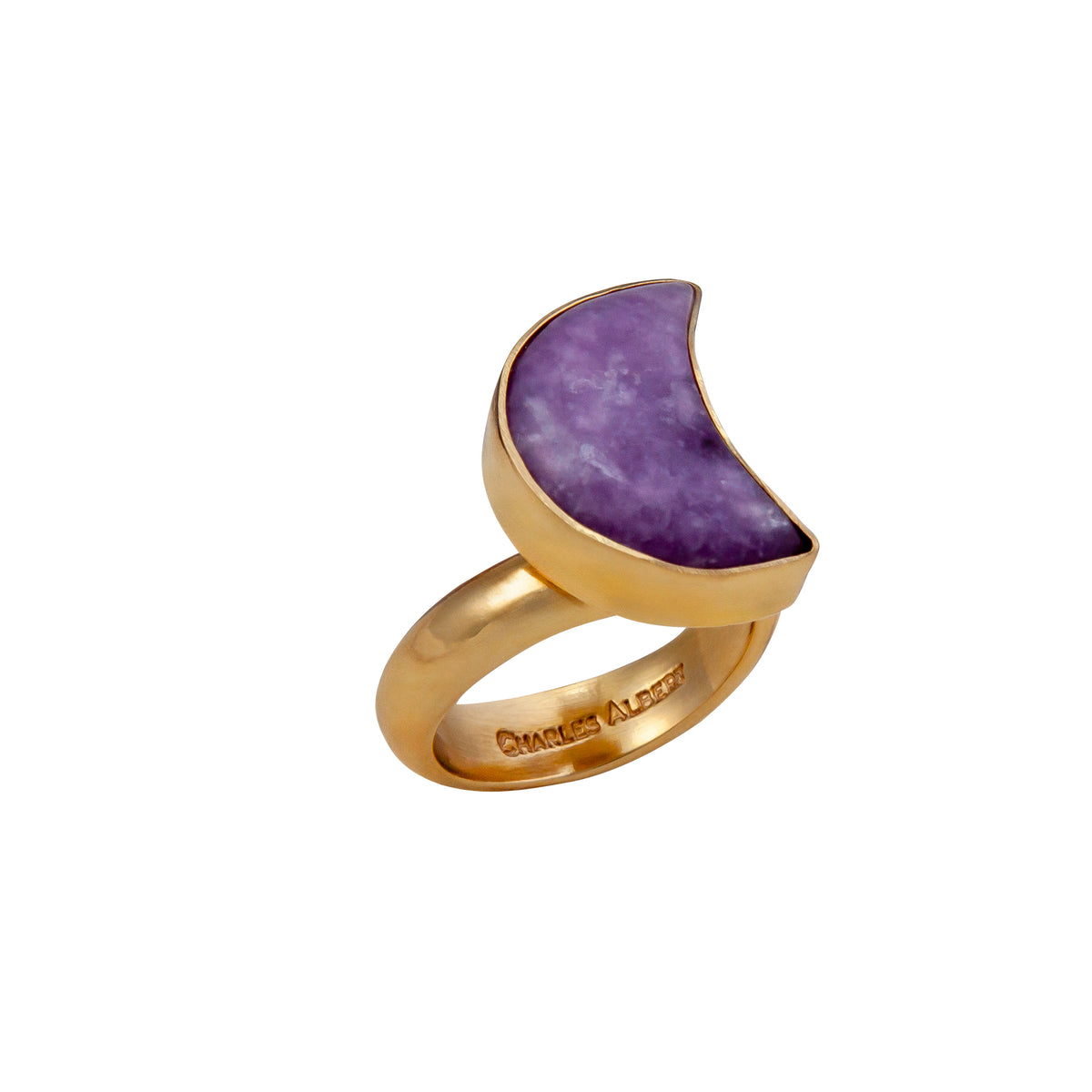 Alchemia Lepidolite Moon Adjustable Ring | Charles Albert Jewelry