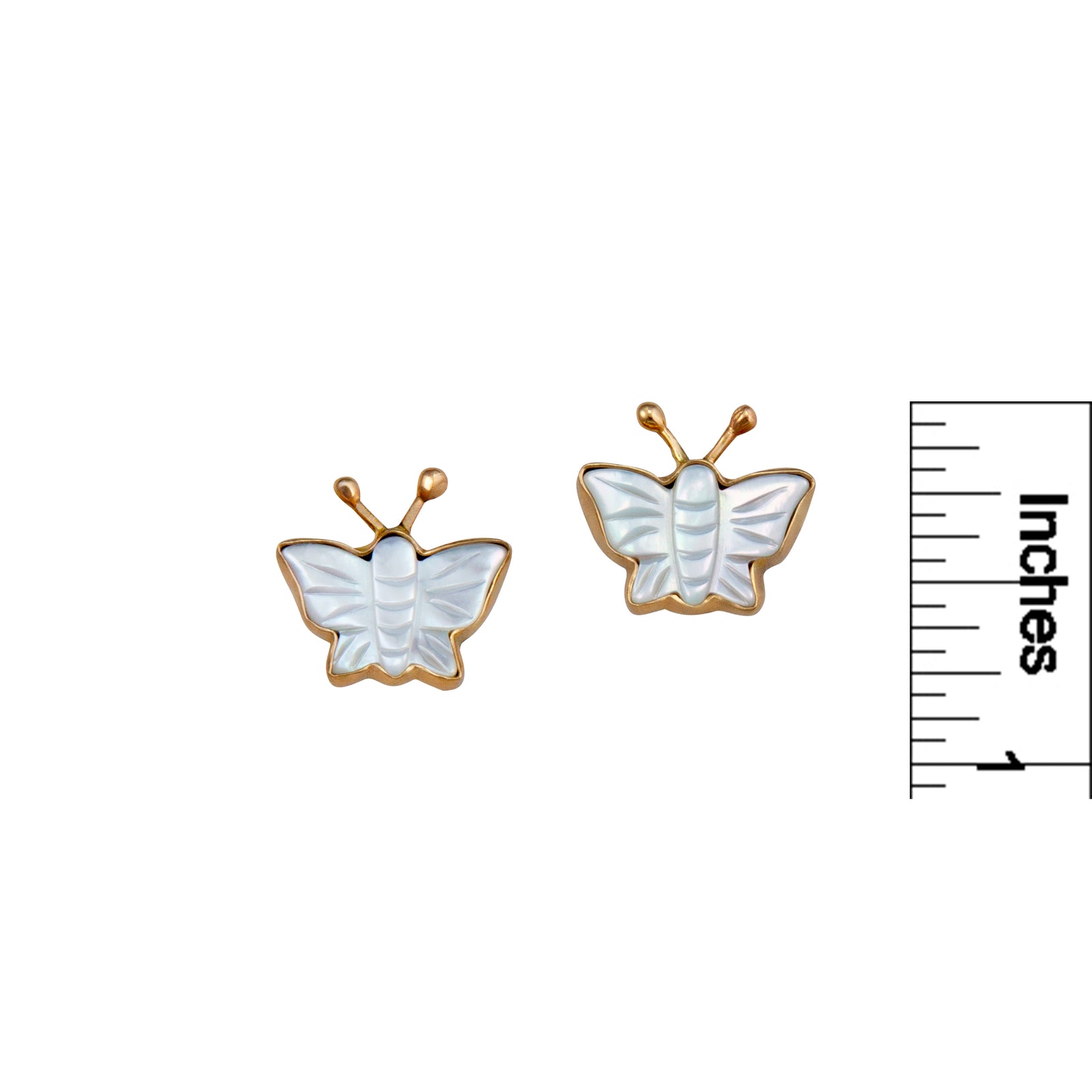 Alchemia Mother of Pearl Butterfly Post Earrings | Charles Albert Jewelry