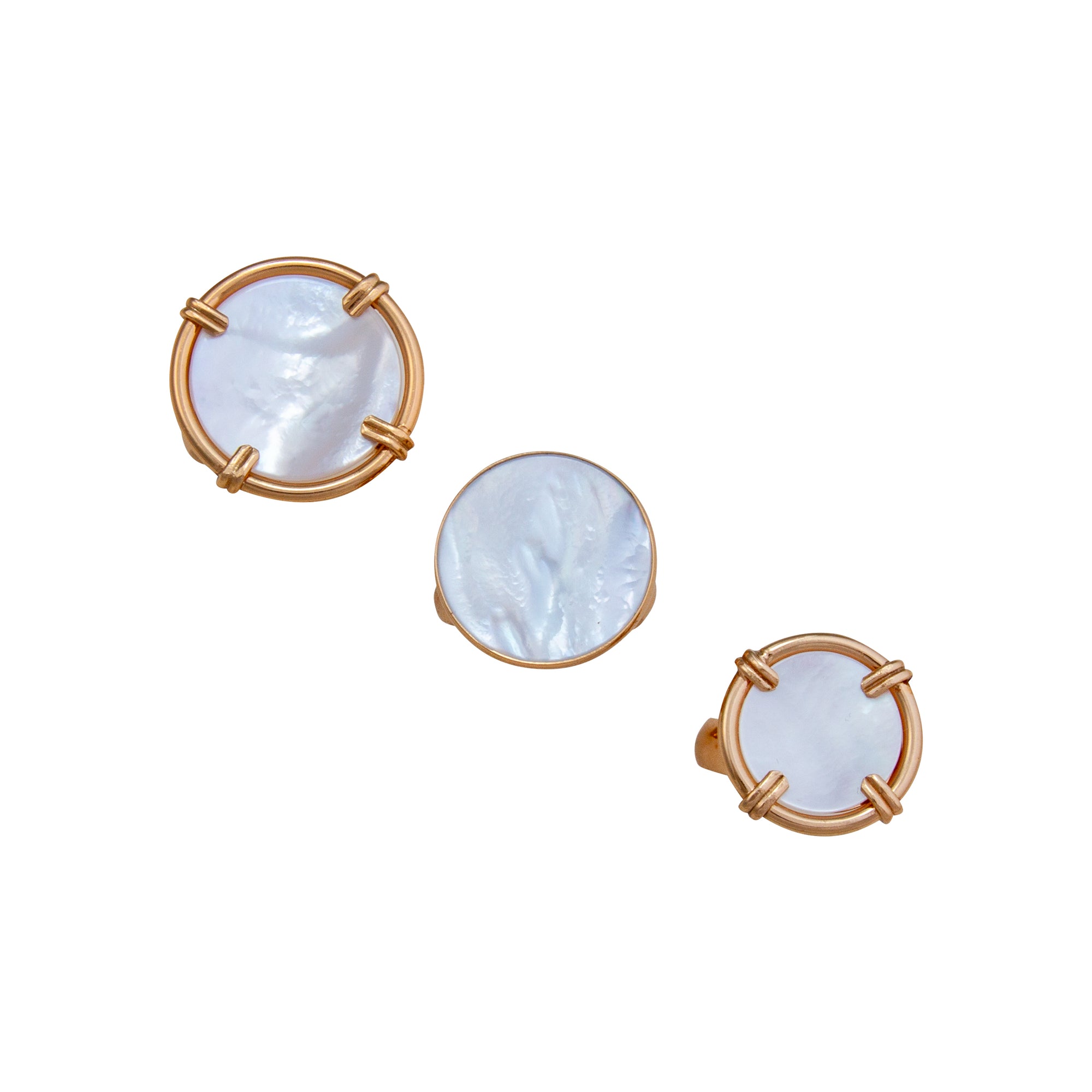 Alchemia Mother of Pearl Prong Set Adjustable Ring | Charles Albert Jewelry