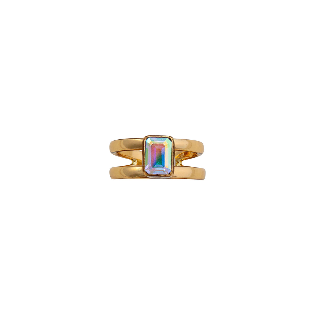 Alchemia Mercury Mist Rectangle Adjustable Cuff Ring | Charles Albert Jewelry